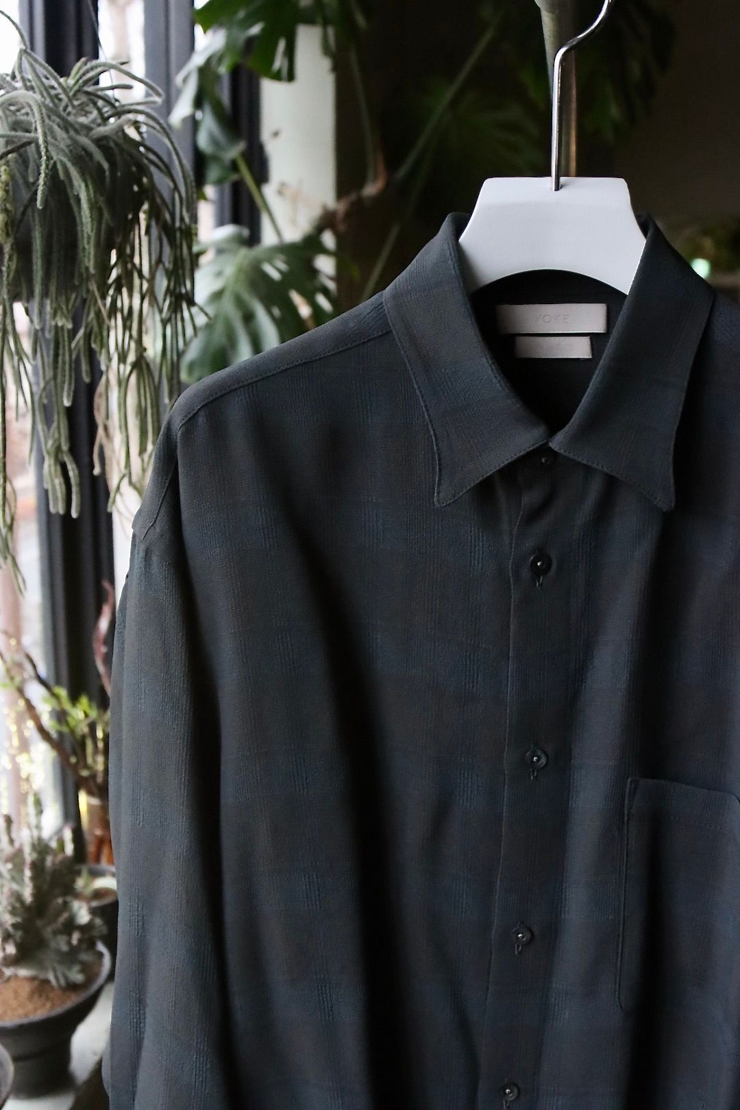 YOKE - ヨーク24SS PLAID JACQUARD SHIRT(YK24SS0646SH)CHARCOAL