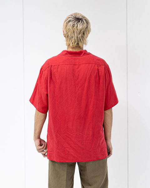 A.PRESSE Vintage Silk Linen S/S Open Collar Shirts  (RED) 4月11日(土)新作発売！