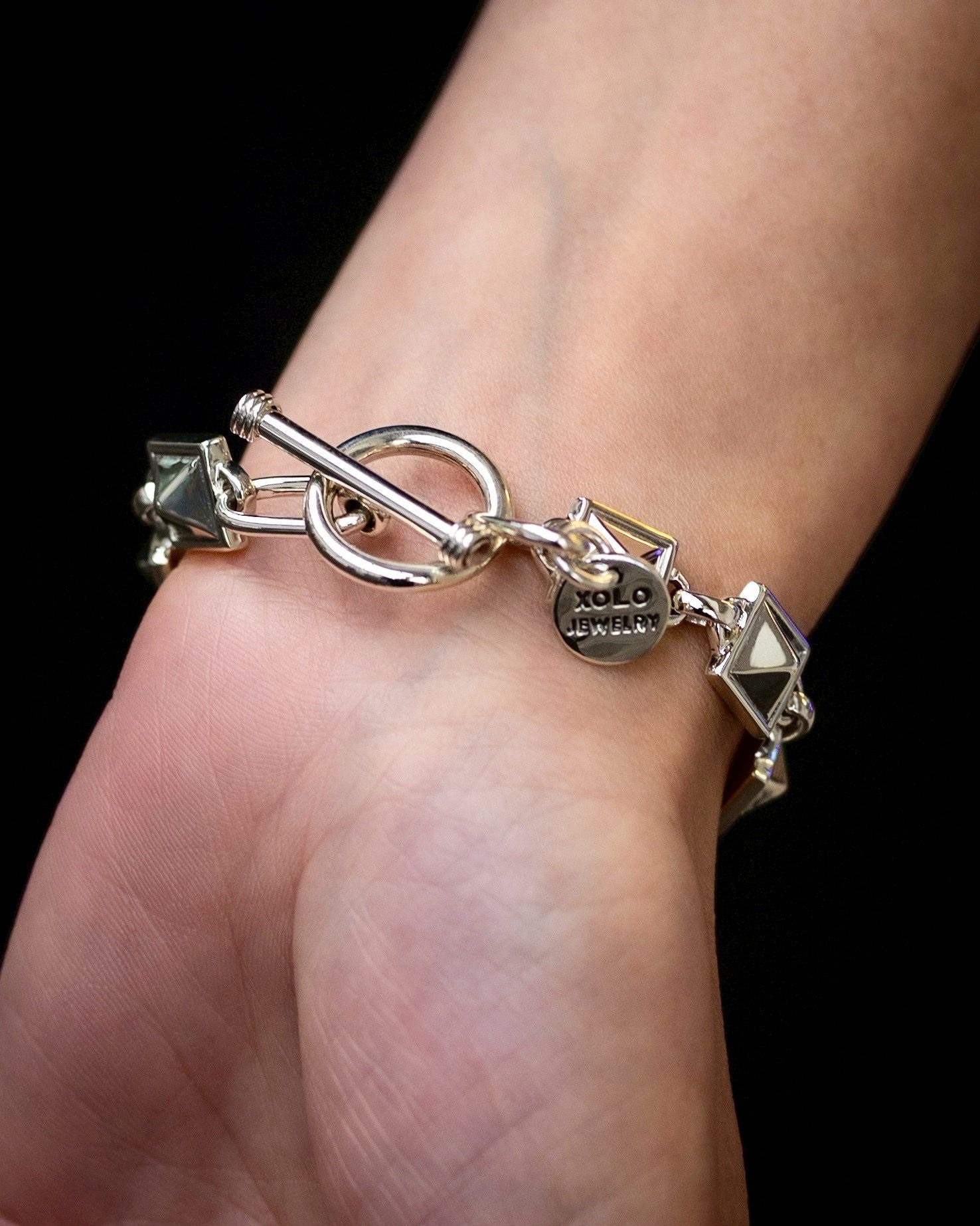 XOLO JEWELRY ブレスレット / Studs Link Bracelet -10mm- (XOB113)SILVER925☆新作発売！