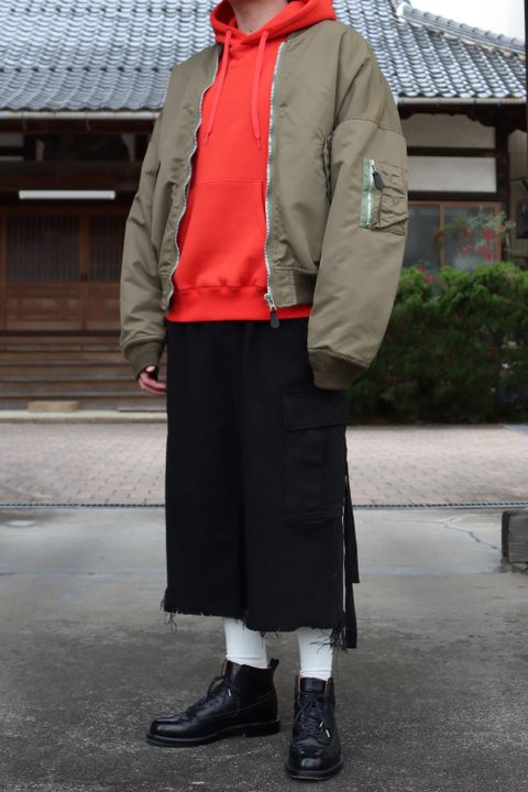 doublet VEGETABLE DYED MA-1(22SS13BL132) style.2022.1.15