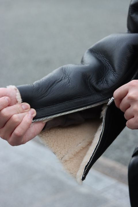 YOKE DETACHABLE COLLAR BOMBER JACKET style.2021.10.17.