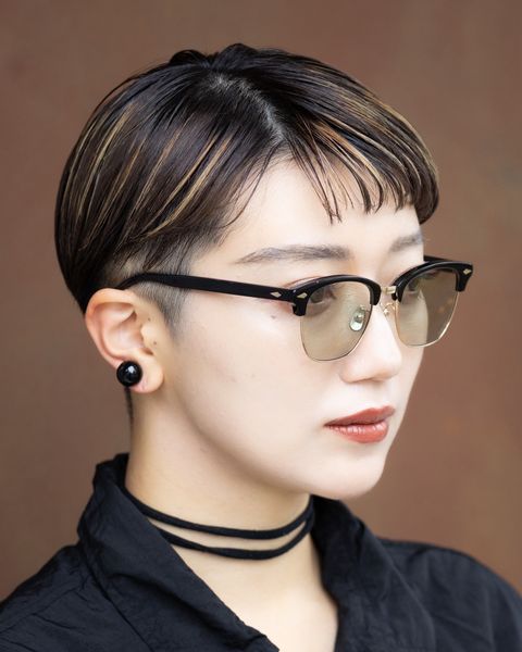 ノチノオプティカル YUGEN NOCHINO-N4 #2. GLOSS BLACK & CHAMPAGNE × GREY GREEN to D.GREY(調光モデル)☆4月18日(土)発売！