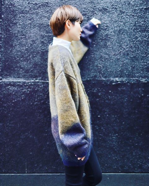 YOKE 新作LANDSCAPE MOHAIR JACQUARD CREWNECK CARDIGAN style.2023.10.19