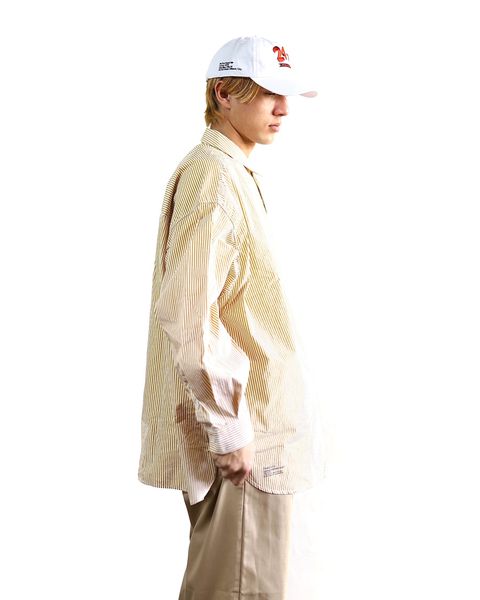 FreshService 24SS CORPORATE UNIFORM L/S SHIRT(YELLOW STRIPE) style 2024.3.8