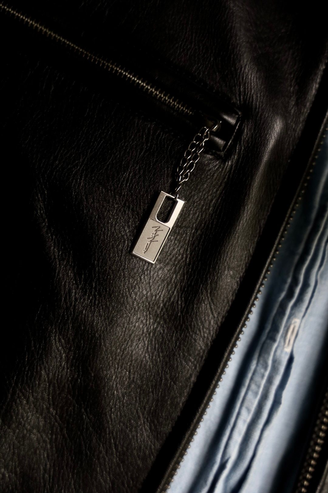 Yohji Yamamoto COW/DRUM LEATHER CUT OFF BLOUSONスタイル