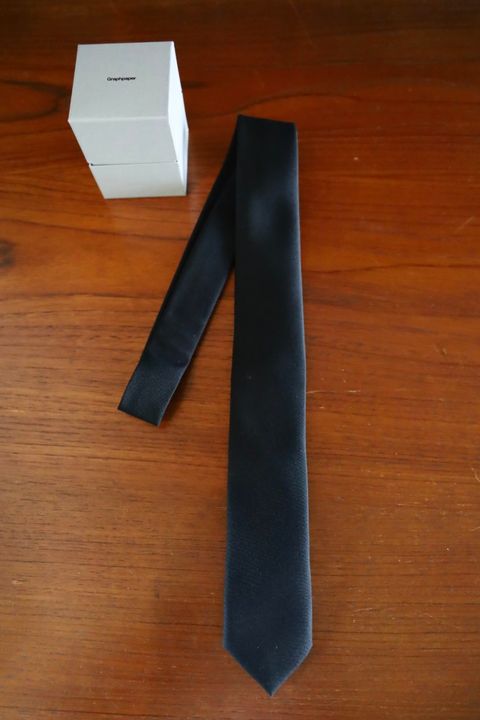 グラフペーパー Scale Off Wool Necktie(GU253-90178B)BLACK☆8月23日(土)発売！