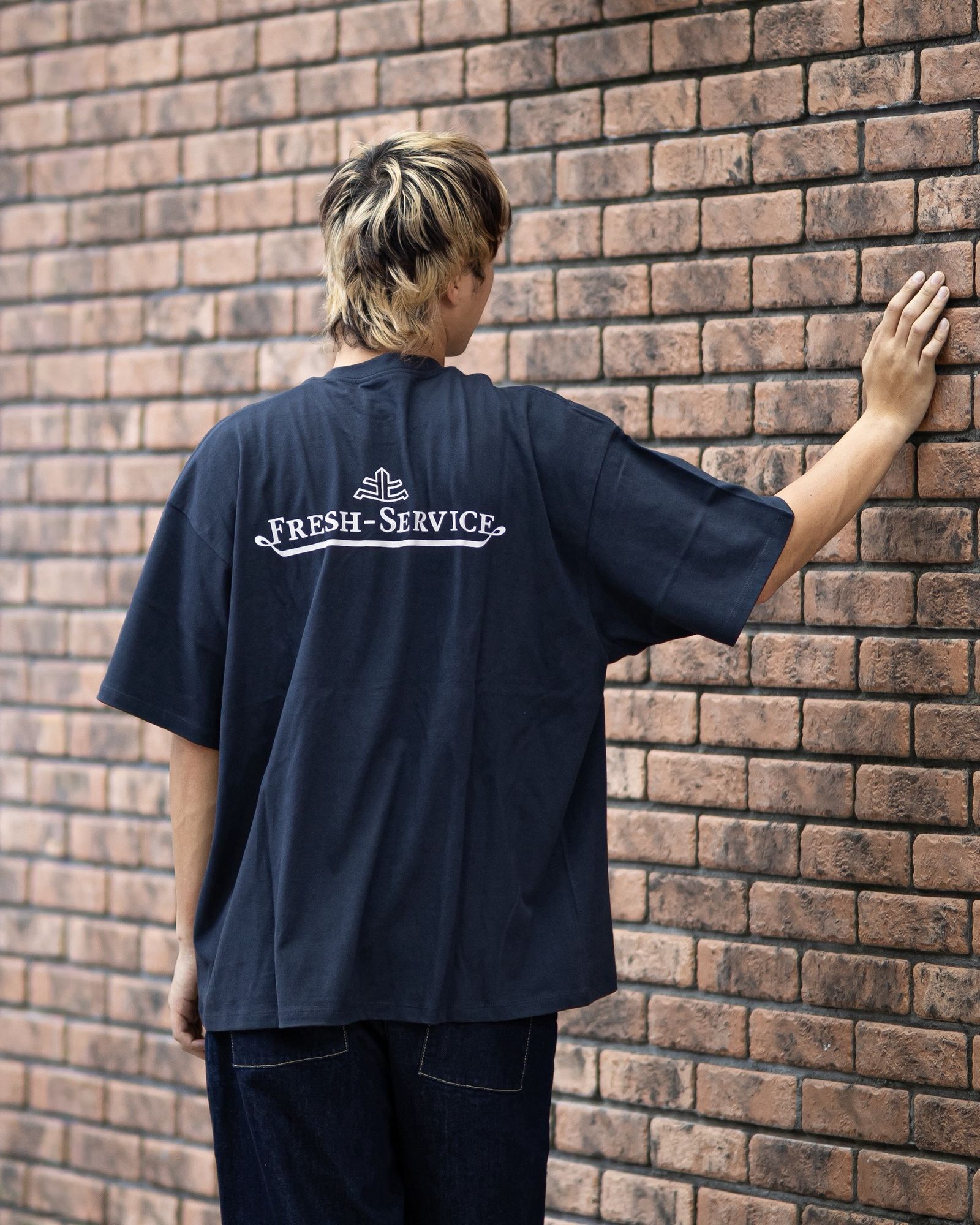 フレッシュサービス CORPORATE PRINTED S/S TEE "FF"(FSC263-70137)NAVY☆7月25日(土)新作発売！