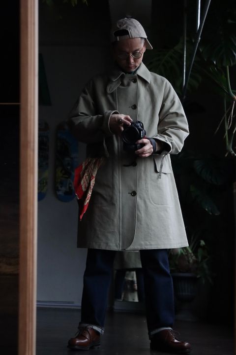 A.PRESSE アプレッセ23SSコート Motorcycle Half Coatスタイル2023.2.20.