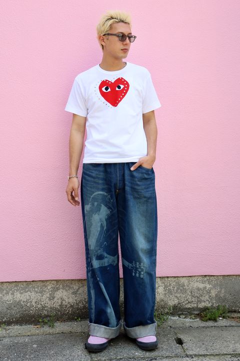 PLAY COMME des GARCONS RED HEART STUDS Tシャツ MARKスタイル