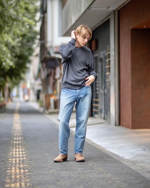 FRUIT OF THE LOOM CUT AND SEWN TOP “LIKE A KNITTED SWEATER” 金子恵治 "CHACOAL" style 2024.7.27 発売！