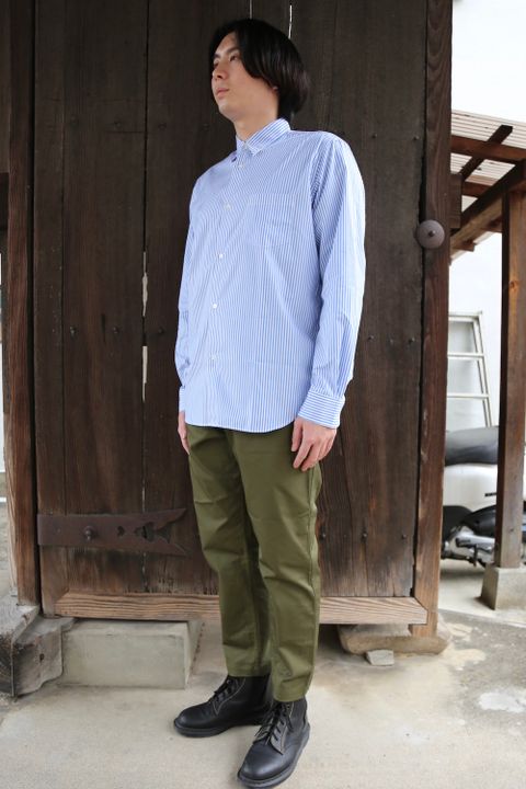 Comme Des Garcons Homme HOMME刺繍ストライプシャツ(HG-B019-051) style.2021.3.12.