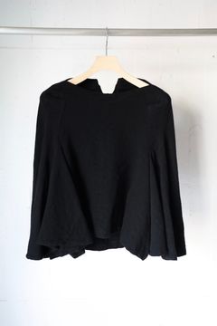 tao 26FW ウールツイル先染 製品縮絨ケープ (TR-B004-051-1)BLACK☆10月2日(金)発売！