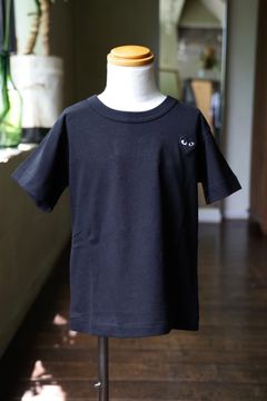 ワンポイントハートTシャツ キッズ(AX-T563-100) BLACK/BLACKハート*KIDSサイズ