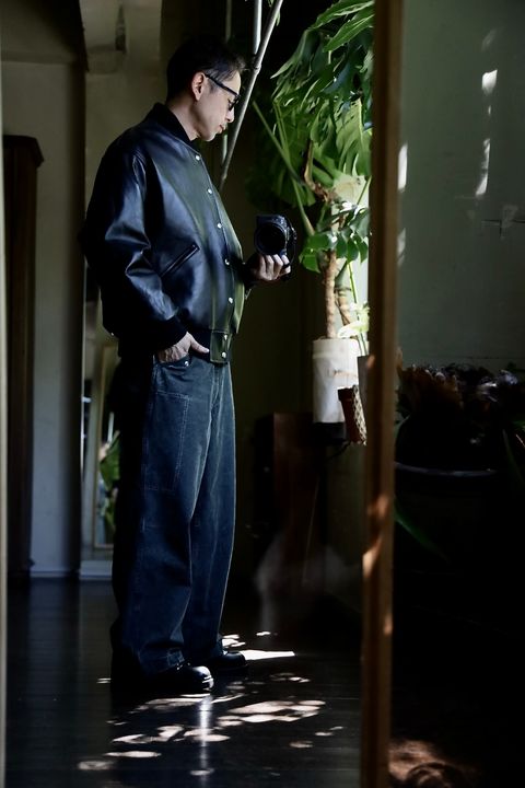 A.PRESSE Leather Award Jacketスタイル.2024.8.10.