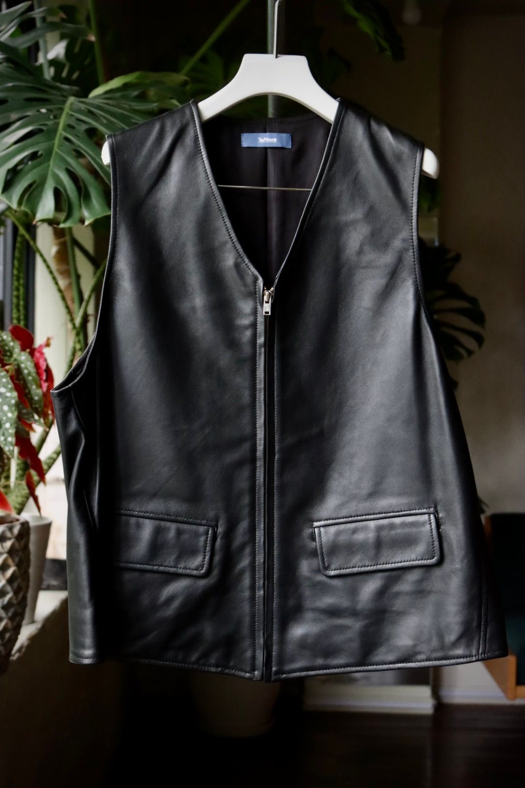 タグ付き TapWater Sheep Leather Vest-