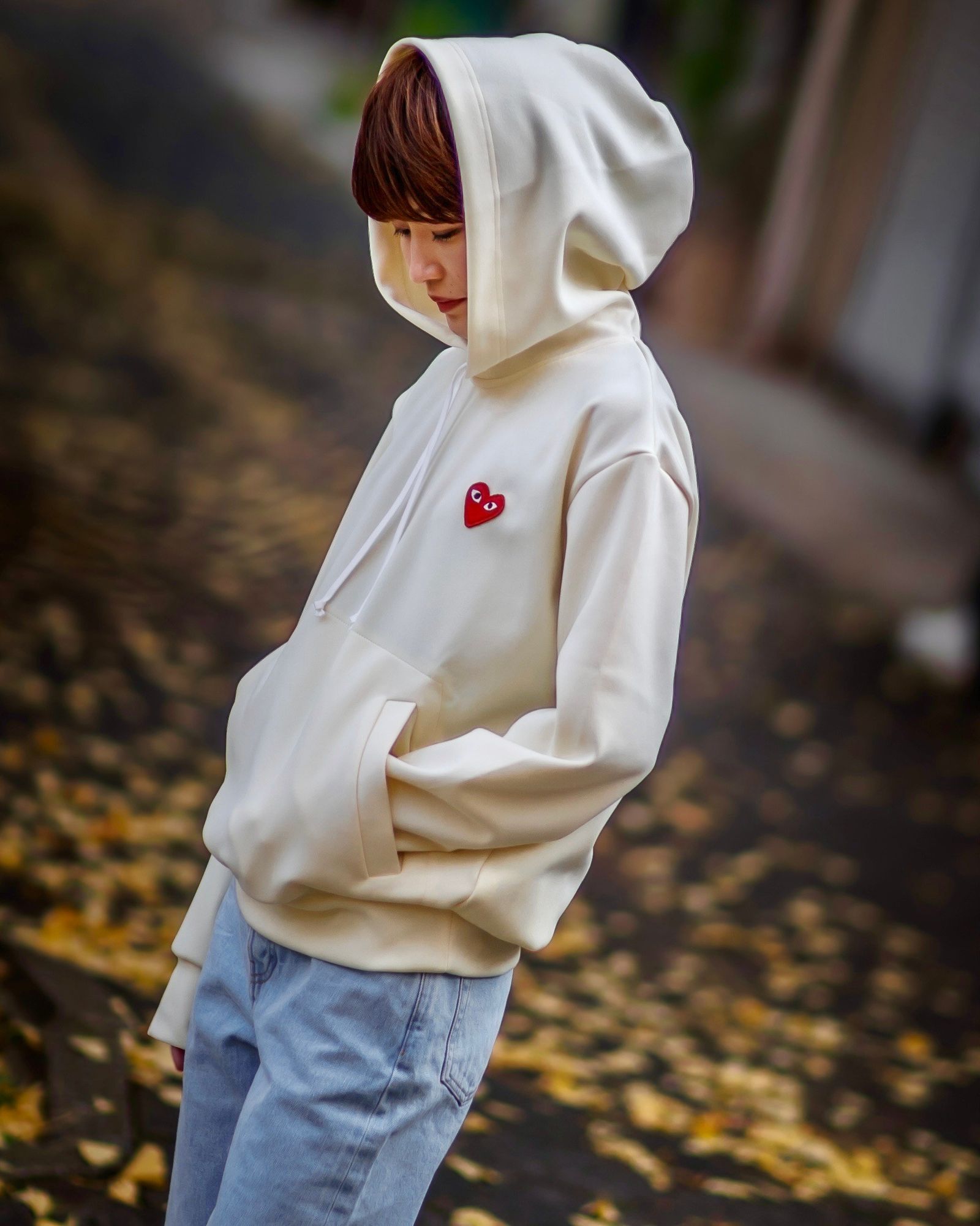 PLAY COMME des GARCONS 新作ワンポイントパーカー style.2024.12.6