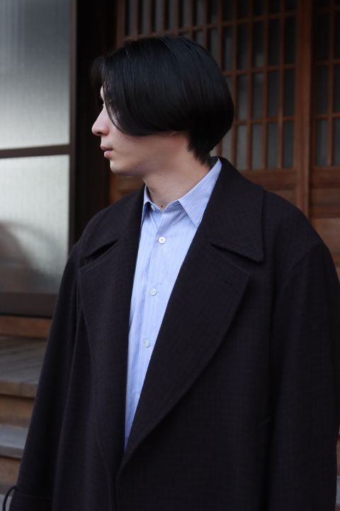 YOKE DOUBLE BREAST OVERCOAT(YK21AW0242C) style.2021.10.10