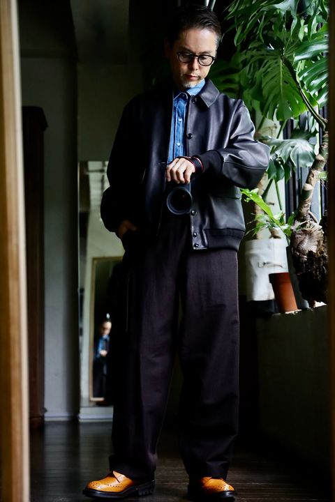 blurhms Wool Napping Side Seamless 4P Pantsスタイル.2024.8.24.