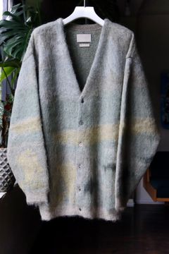 YOKE ヨーク 23AW LANDSCAPE MOHAIR JACQUARD CREWNECK CARDIGANスタイル