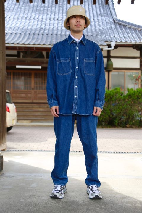 Graphpaper 2021春夏コレクション Denime Regular Collar Shirt & Denime Five Pocket Pants style.2020.12.20.