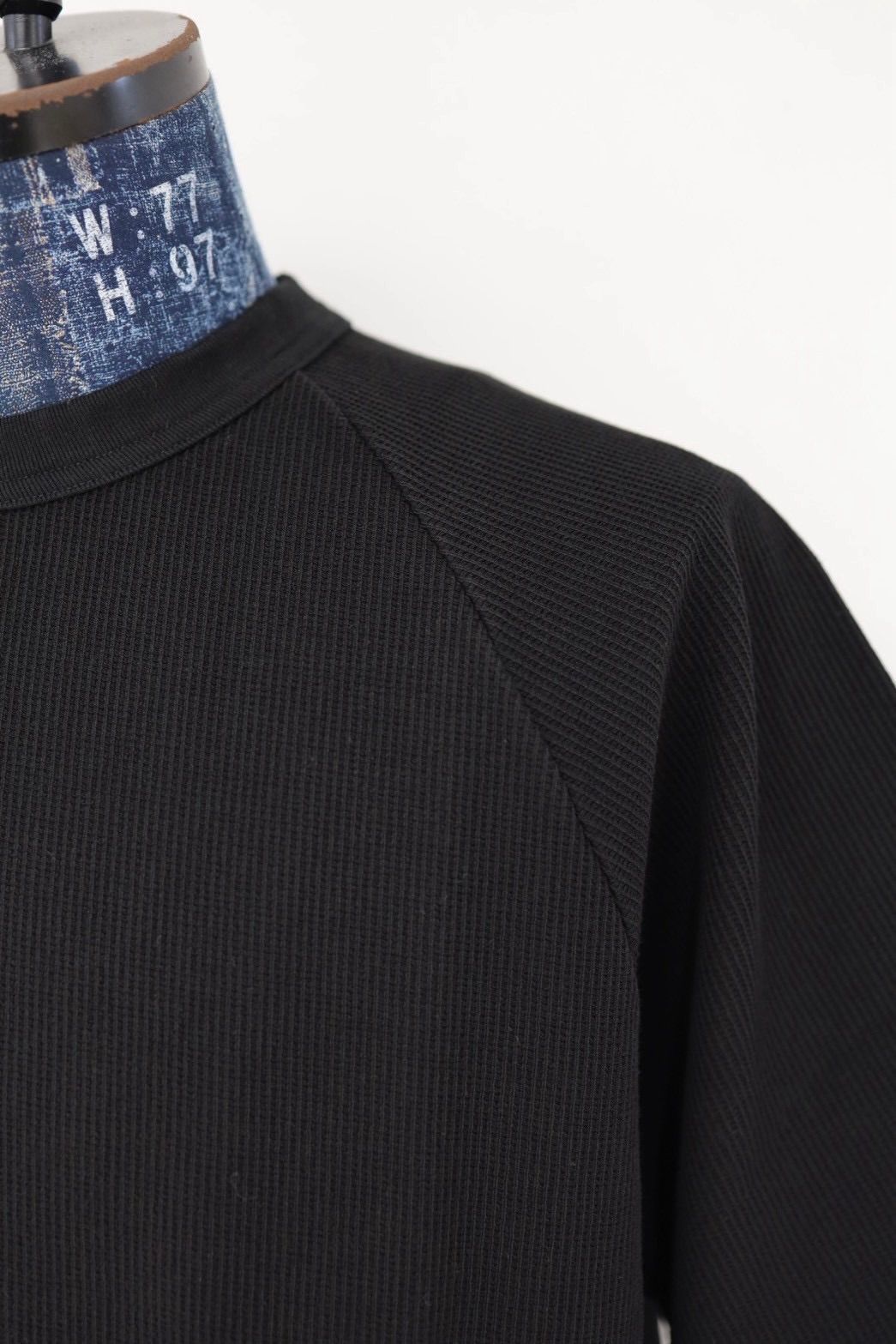 blurhms ROOTSTOCK ブラームスルーツストック 26SS Rough&Smooth Thermal Raglan Tee(bROOTS24S21S26)Black☆3月27日(金)新作発売！