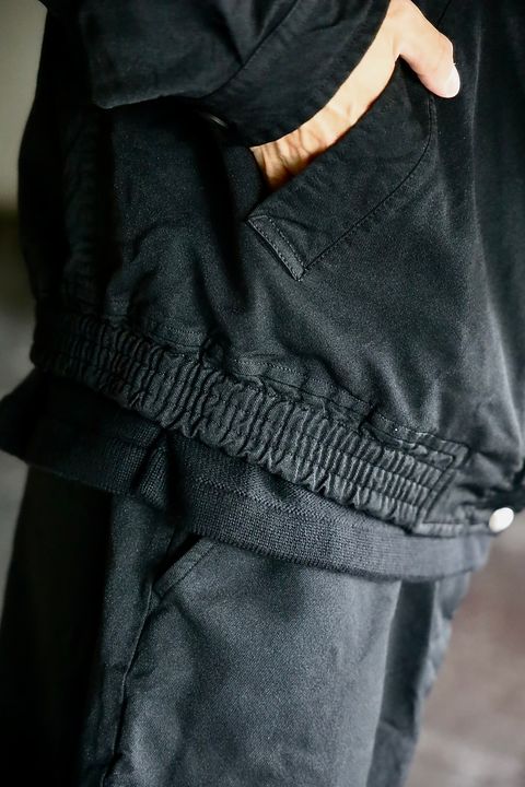 COMME des GARCONS HOMME エステルサージ製品染めブルゾンスタイル.2025.9.5.