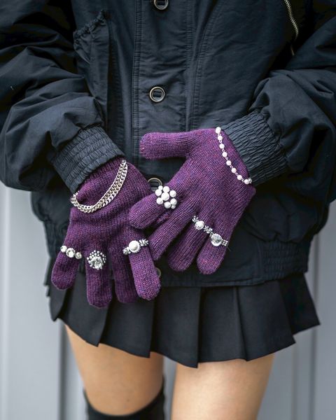 doublet ダブレット 25AW KNIT GLOVES WITH RINGS (25AW88GV05) PURPLE★9月13日(土)発売！