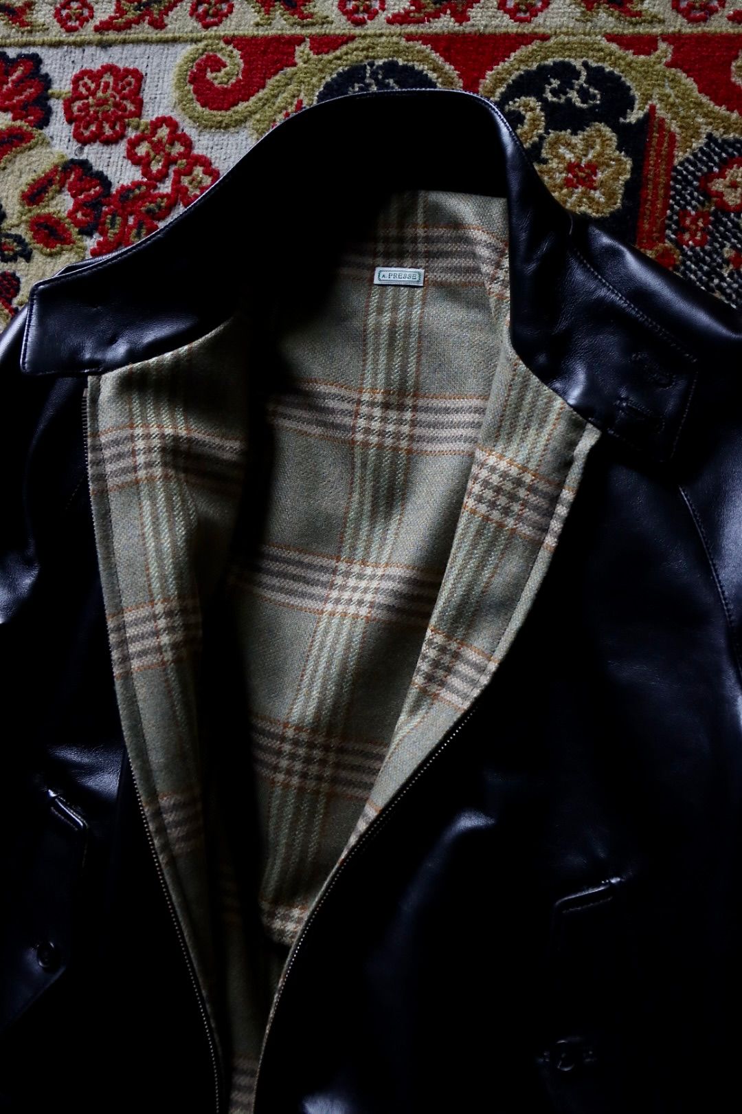 アプレッセ23AW Leather Harrington Jacket(23AAP-01-03H)BLACK☆9月16日(土)発売