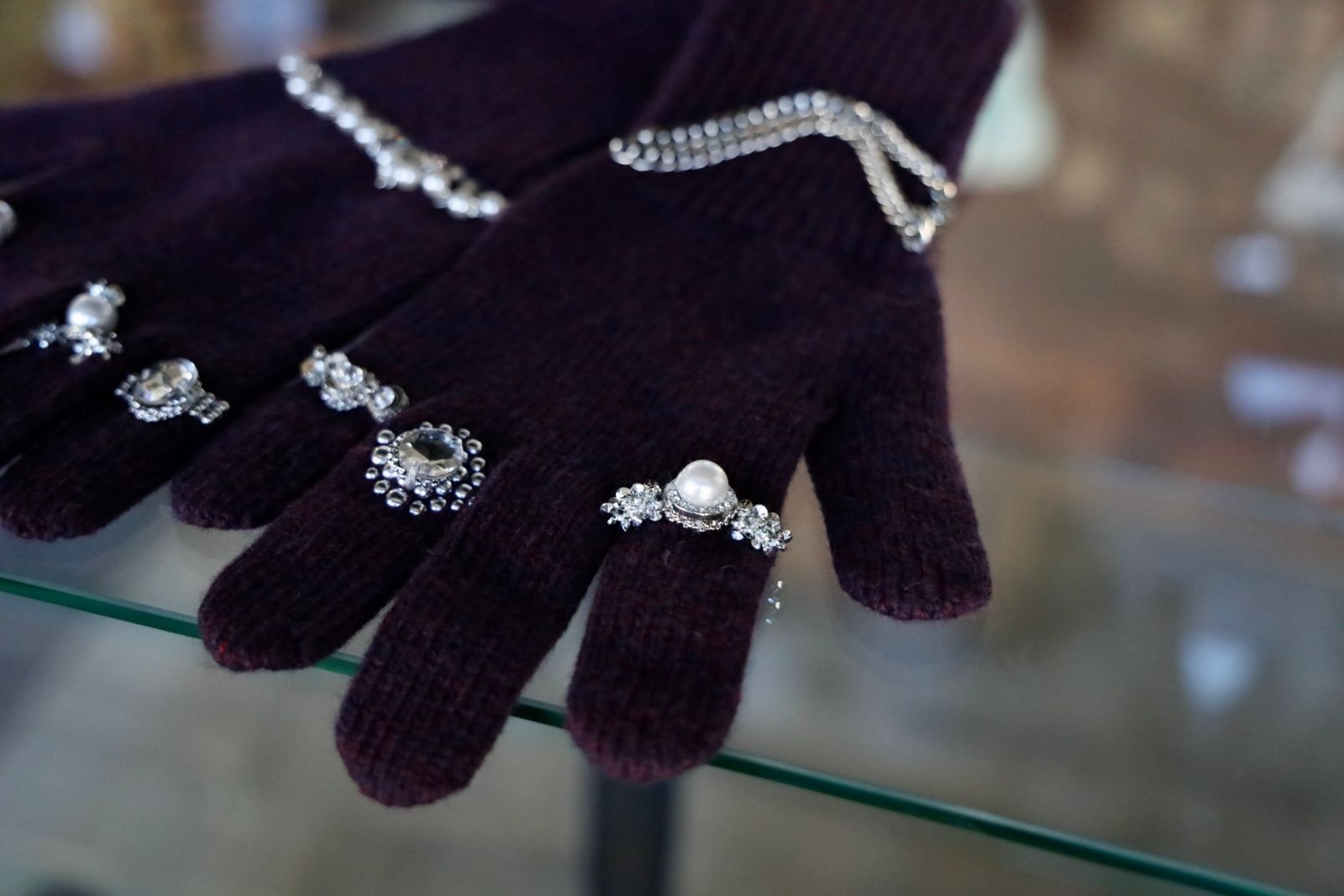 doublet ダブレット25AW LONG KNIT GLOVES WITH RINGS (25AW87GV04) PURPLE★9月13日(土)発売！