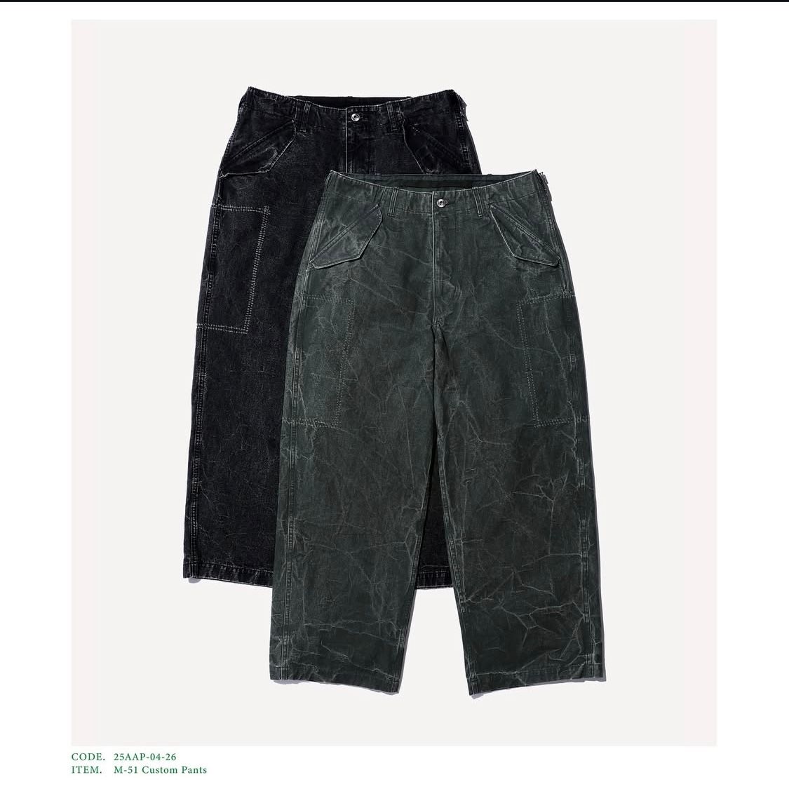 アプレッセ 2025 STYLE2 M-51 Custom Pants(25AAP-04-26)OLIVE