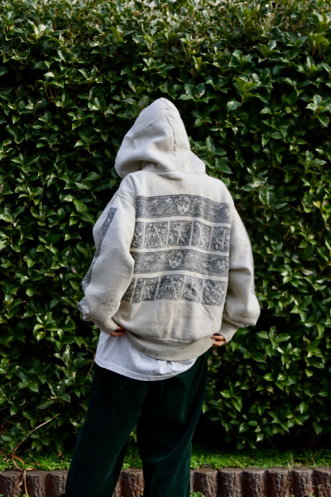 ©SAINT M×××××× 23SS DENIMTEARS MURAL HOODIEスタイル