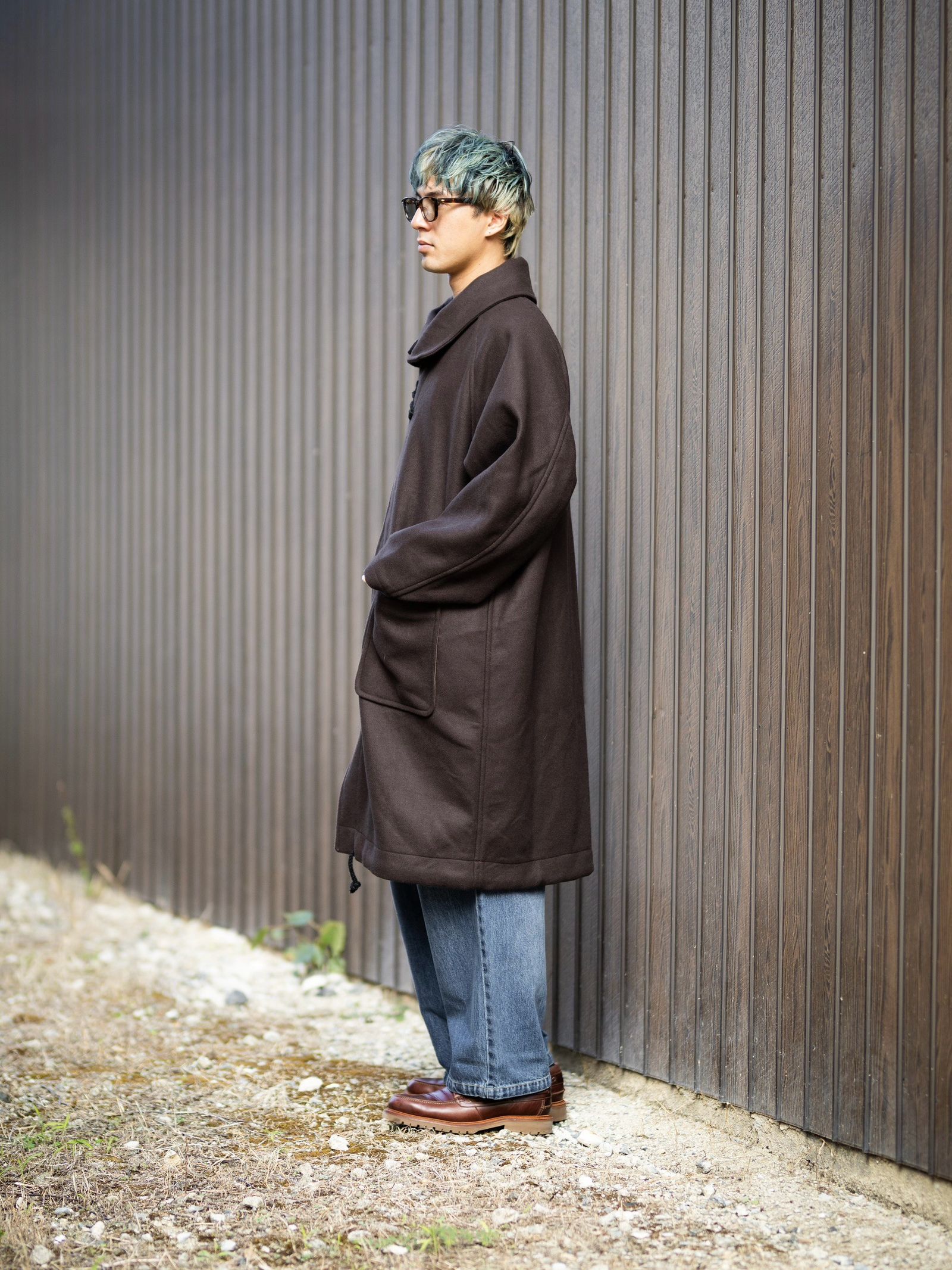 is-ness Duffle Smock Long Coat MARKスタイル