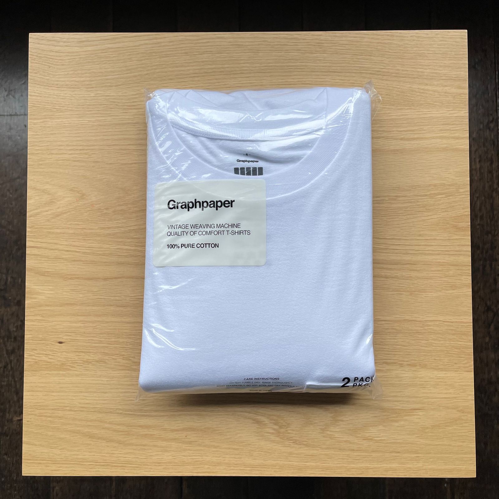 グラフペーパー パックTシャツ 2-Pack S/S Pocket Tee(WHITE)
