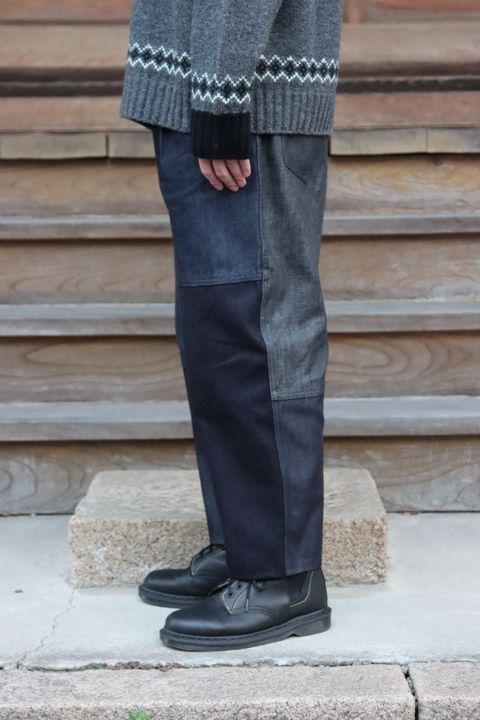 JUNYA WATANABE COMME des GARCONS MAN ウールジャガードニット求心柄"TOP GRAY"style