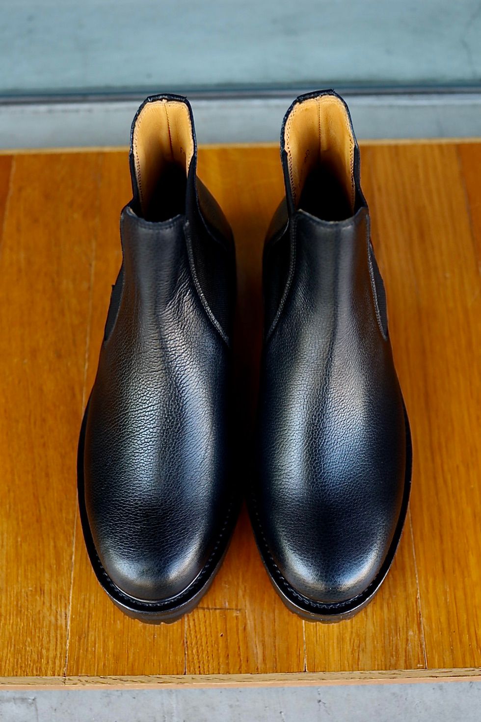 FOOTWORKSフットワークス サイドゴアブーツ Side Gore Boots in Grain Leather(F03-0001_M)BLACK☆新作発売！