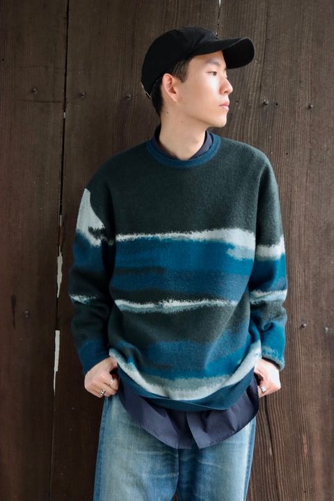 Graphpaper グラフペーパー 23AW Light Melton Stadium Jacketスタイル