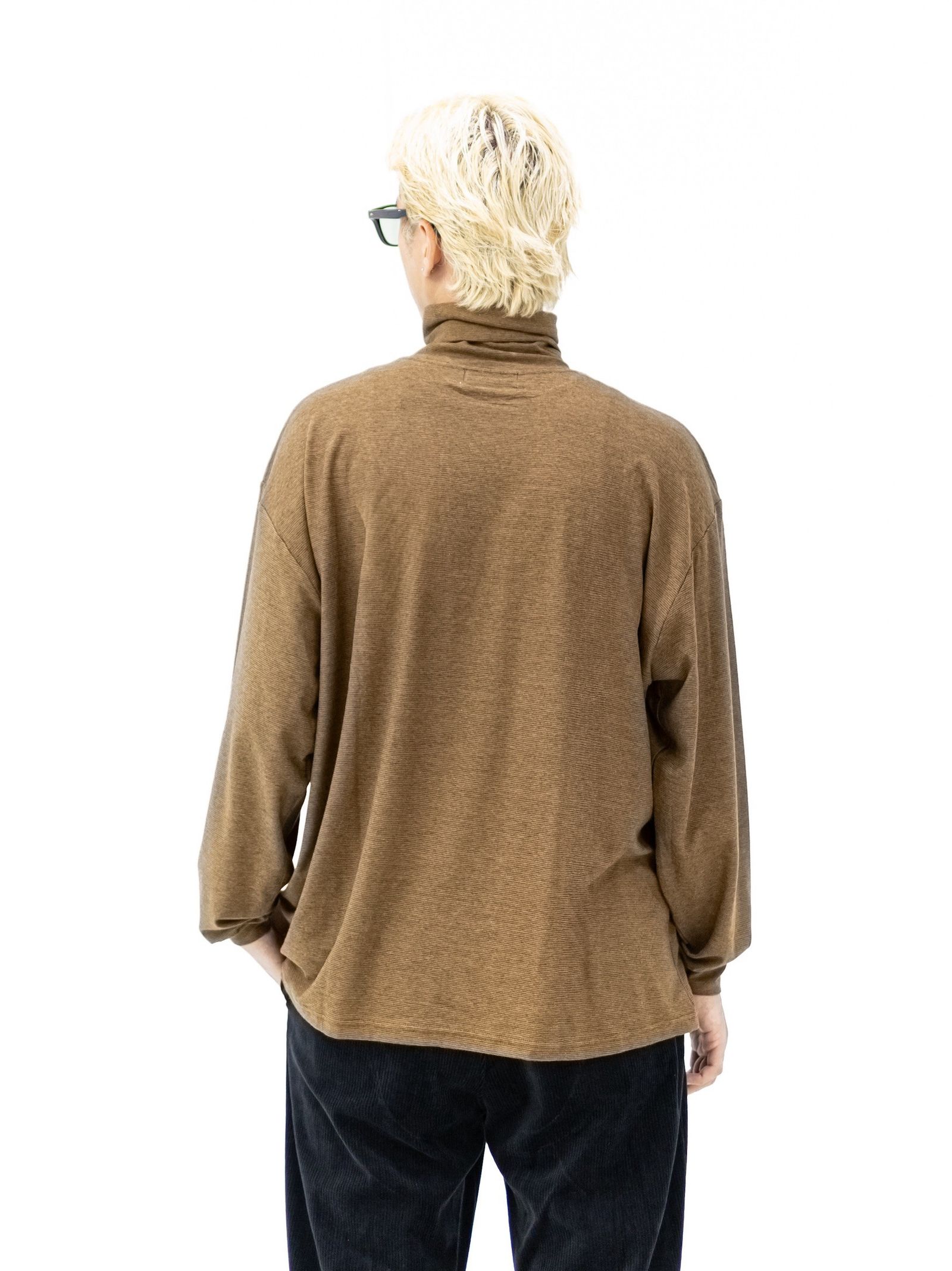 グラフペーパー Cotton Wool Ripple High Neck L/S Tee MARKスタイル