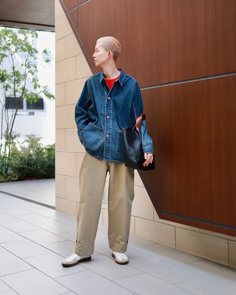 A.PRESSE アプレッセ 23AW Denim Coverall Jacketスタイル