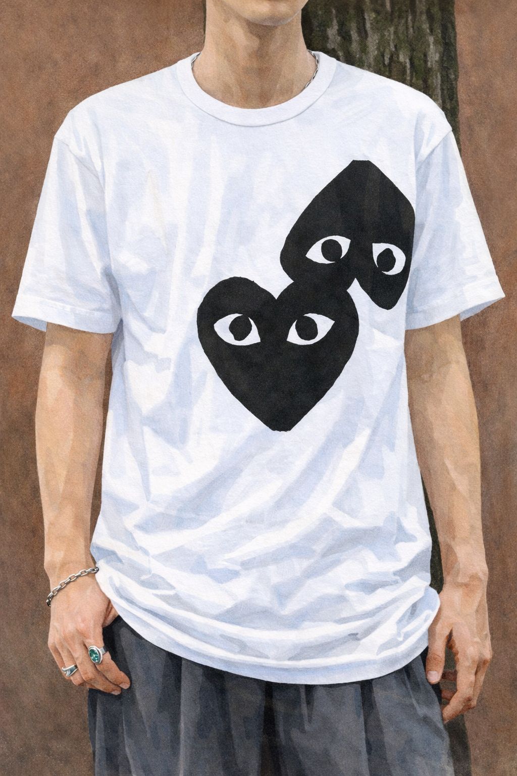プレイコムデギャルソン BLACKハートロゴTシャツ (BLACK)7月2日(木)再入荷！
