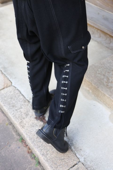 Yohji Yamamoto 21AW Y-ホック付きPフラノ PANTS(HX-P32-118) style. 2021.07.13.