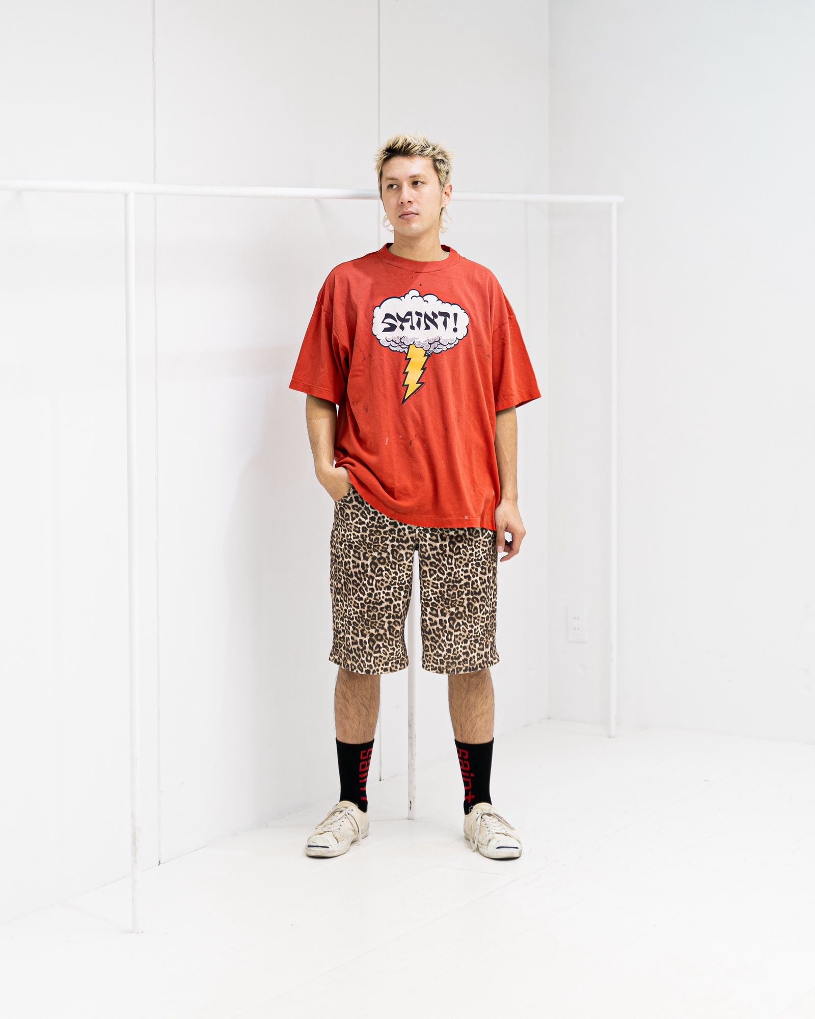 セントマイケル 26SS SAINT!_SS T-SHIRT(SM-MK8-0000-024)RED