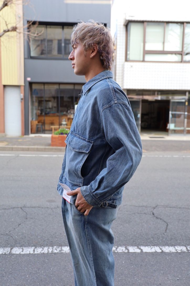 グラフペーパー Selvage Denim Zip Jacket(GU261-20056LB) INDIGO_LIGHT FADE★1月24日(土)発売！