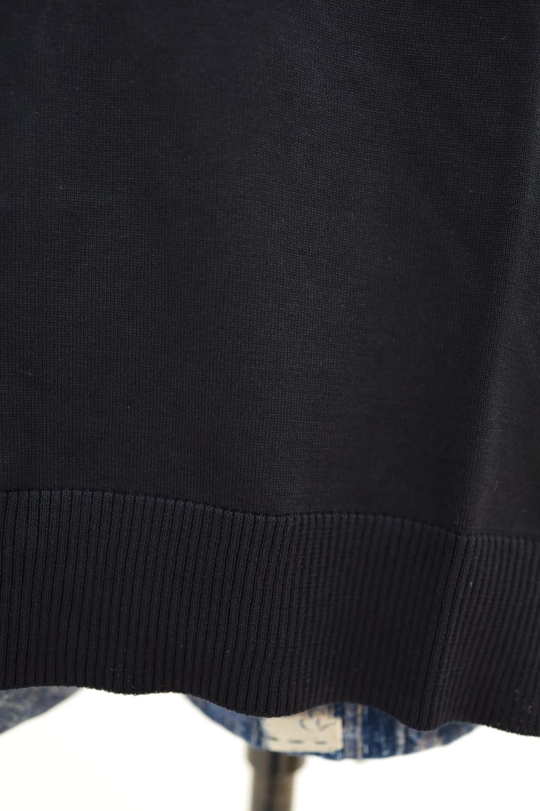 コムデギャルソンオム26SS 綿天竺×綿ニットTシャツ(HQ-T004-051)BLACK☆2月6日(金)発売