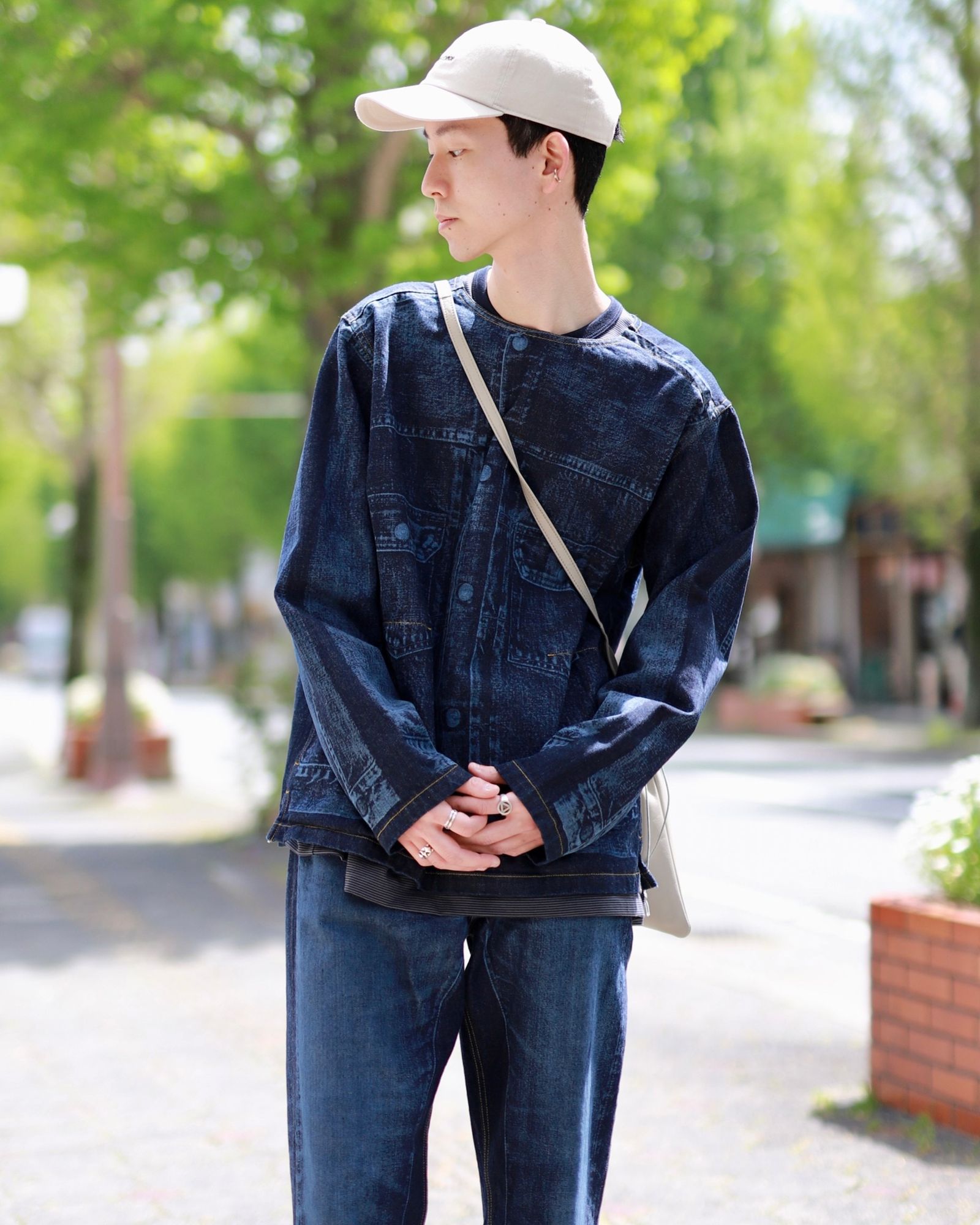 Yoke 23ss Laser Processed Denim Jacket-