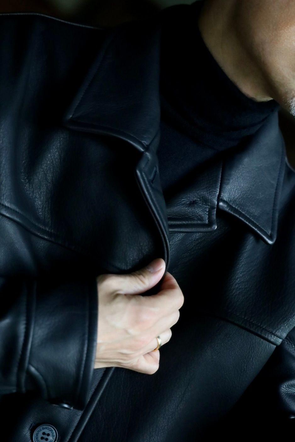 COMME des GARCONS HOMME 26FW ディアスキンレザーカーコートスタイル