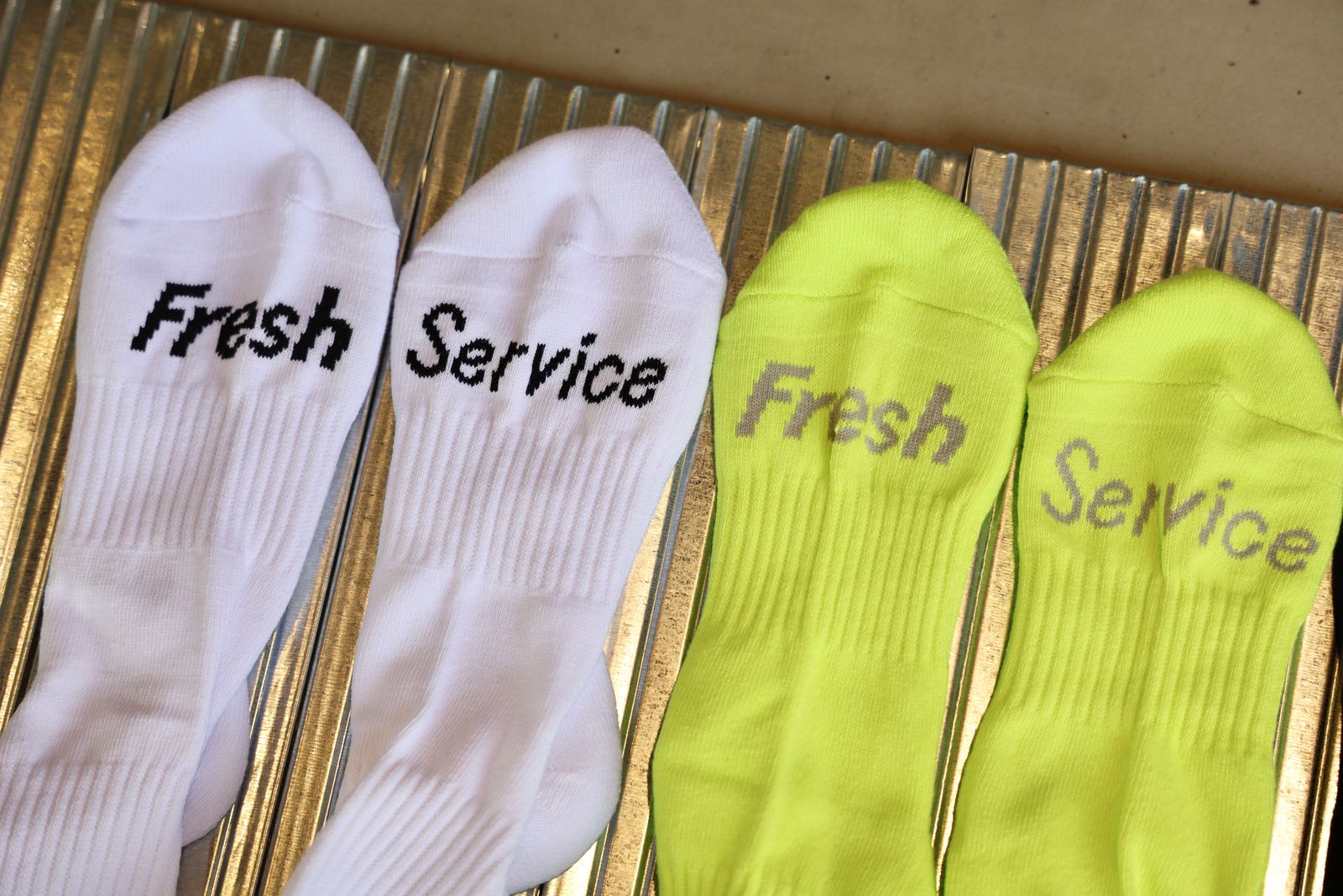 フレッシュサービスソックス SIGNATURE 3-PACK SOCKS (WHITE×YELLOW×NAVY)☆再入荷！