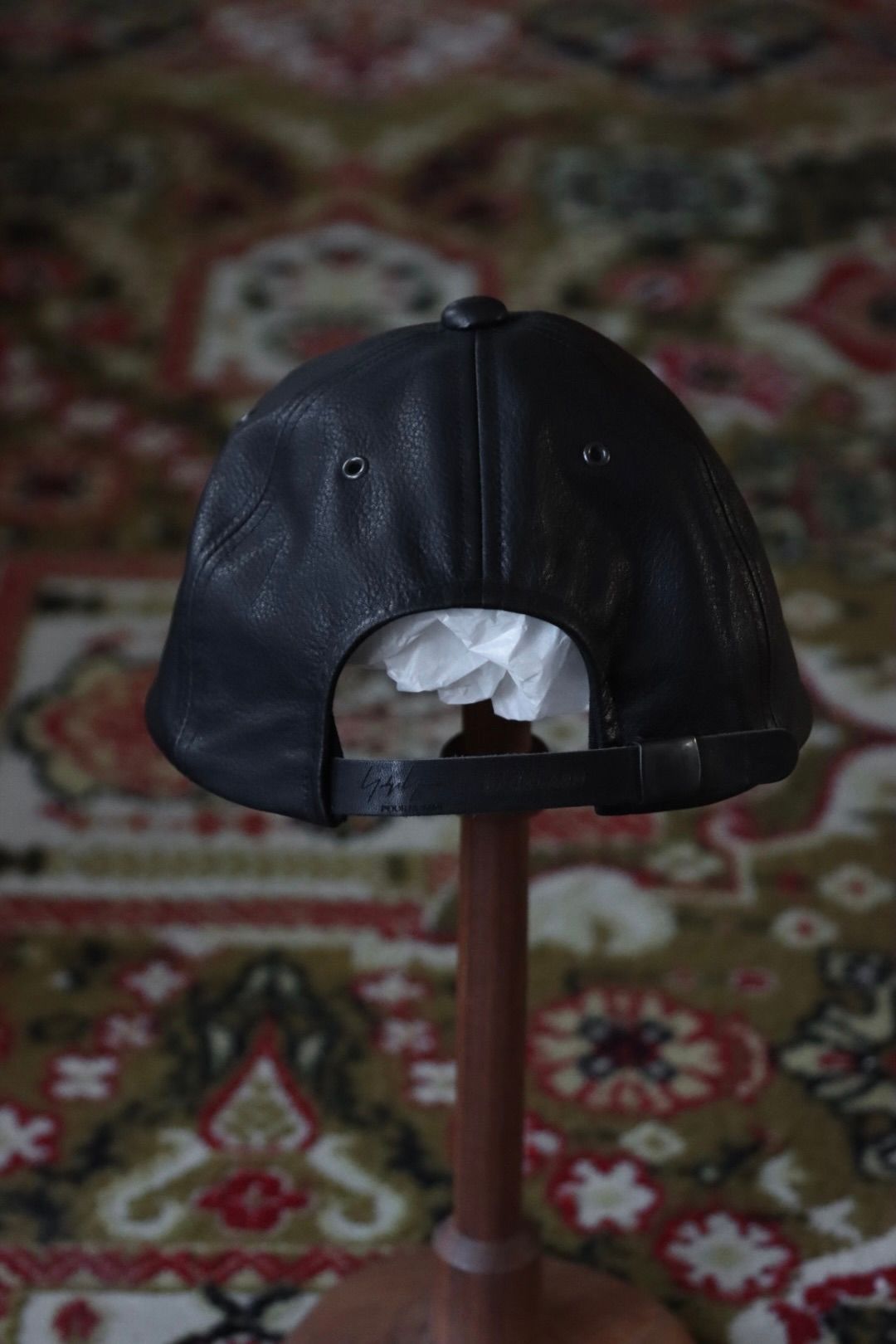 Yohji Yamamoto レザーベースボールキャップ(HW-H14-786)BLACK☆新作発売！