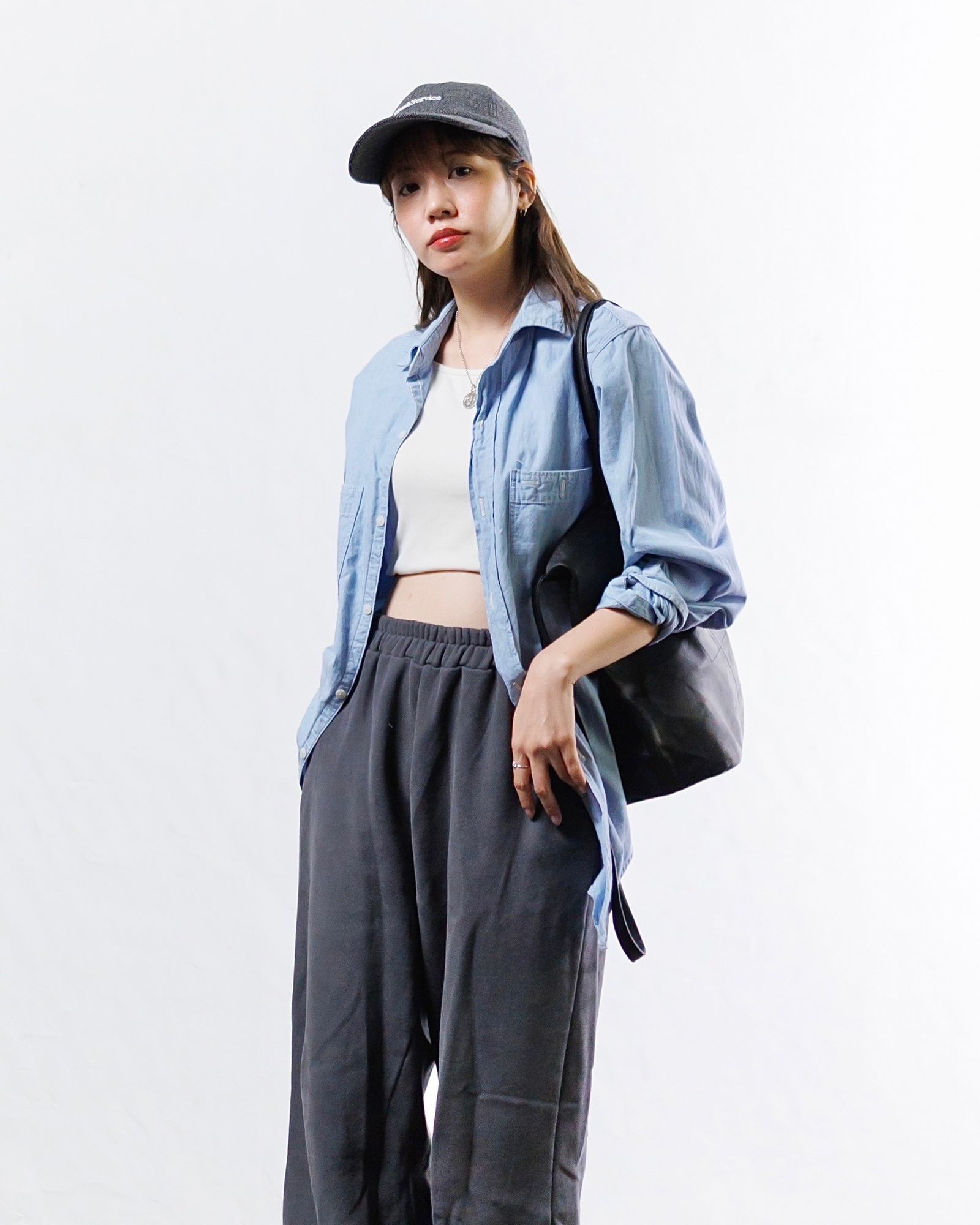 J.B.ATTIRE Riviera chambray shirt style.2024.11.14