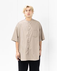 グラフペーパー 26SS ALUMO for GP S/S Oversized Band Collar Shirt(GM261-50225)TAUPE☆3月20日(金)発売！