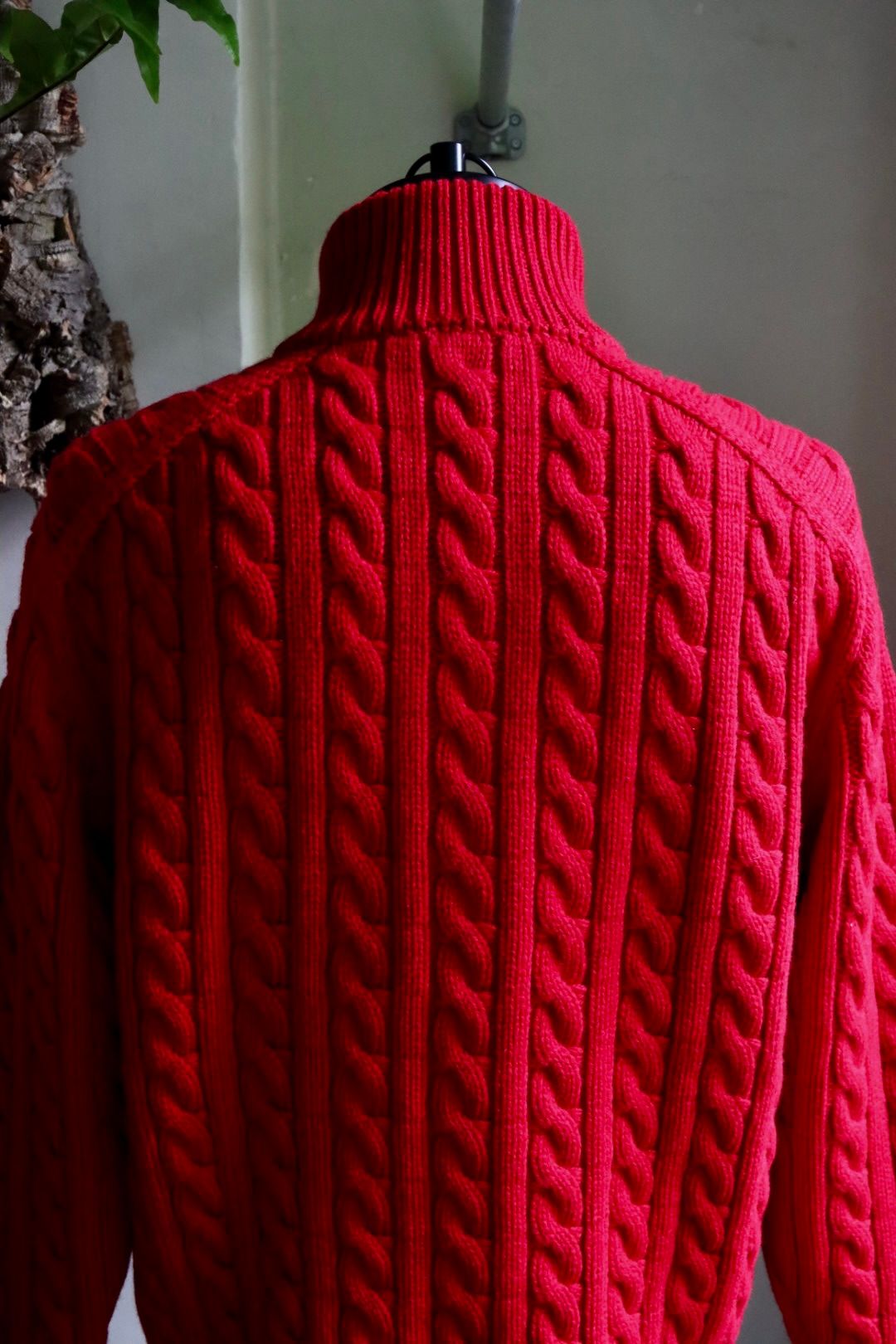 アプレッセ23AW Cashmere Aran Half Zip Sweater(23AAP-03-03K)RED